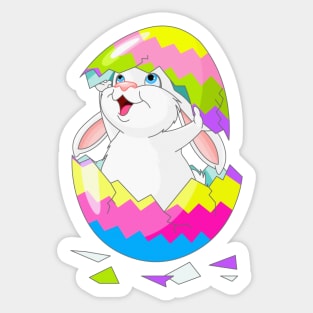 Easter Bunny with Egg Sticker